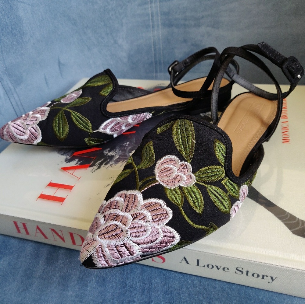 ASOS Floral Embroidered Flats